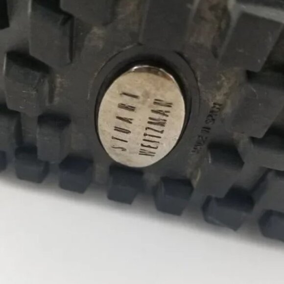 US 12❤️Stuart Weitzman LEATHER FUR SHEARLNG RIDING BIKER COMBAT Ankle BOOTS WARM - Picture 7 of 8